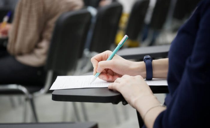 private high school in Canada A female student taking dictations in class at our private school