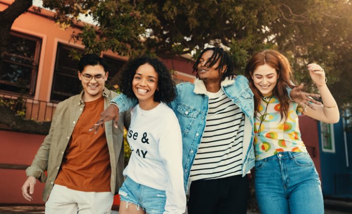 A happy group of students at our private school
