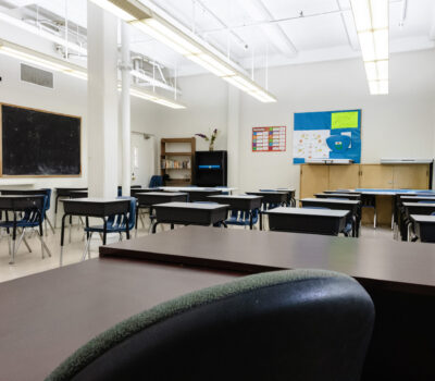classroom at a private high school in Toronto