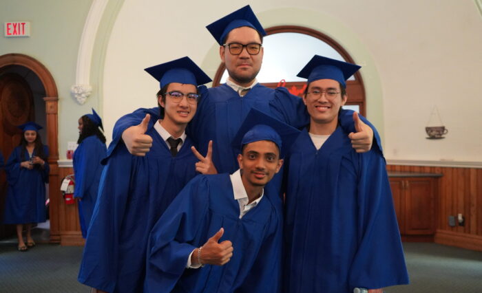 International students at GLCT celebrating graduation