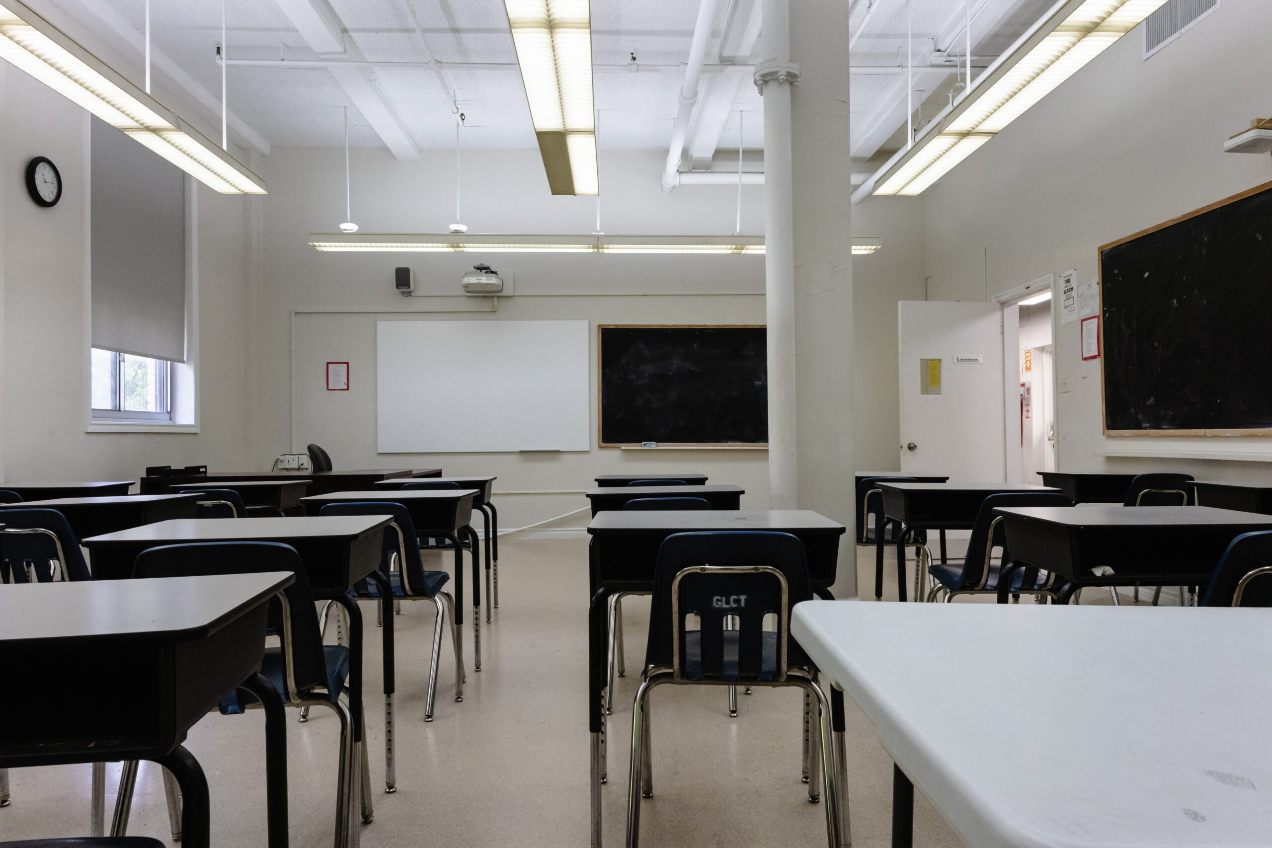 Classrooms Bright and interactive classroom environment at private high school in Toronto.