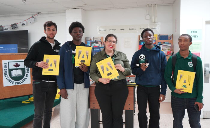 University of Alberta admissions officer meeting with students at GLCT